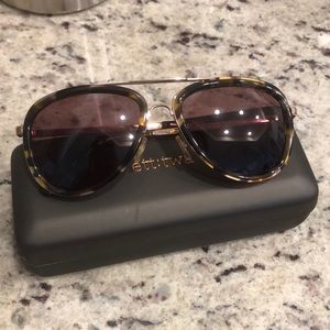 Ett:twa Anthropologie tortoiseshell aviator sunglasses